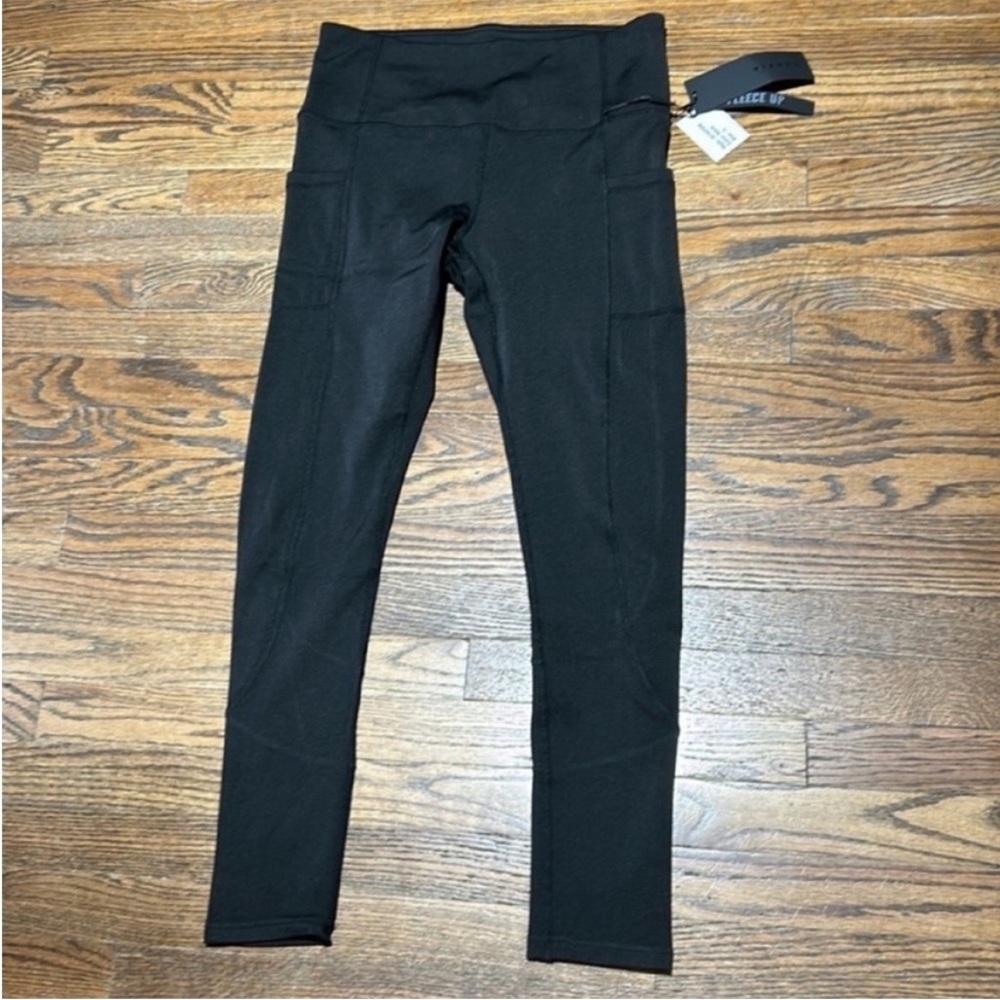 R. Sophia Black High-Waisted Fleece Lined Leggings